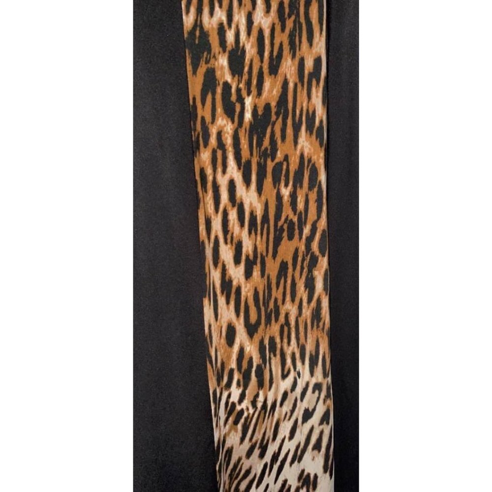 Just Love Stretch Leopard Animal Print Black Sleeveless Maxi Dress Size Small - Picture 4 of 7
